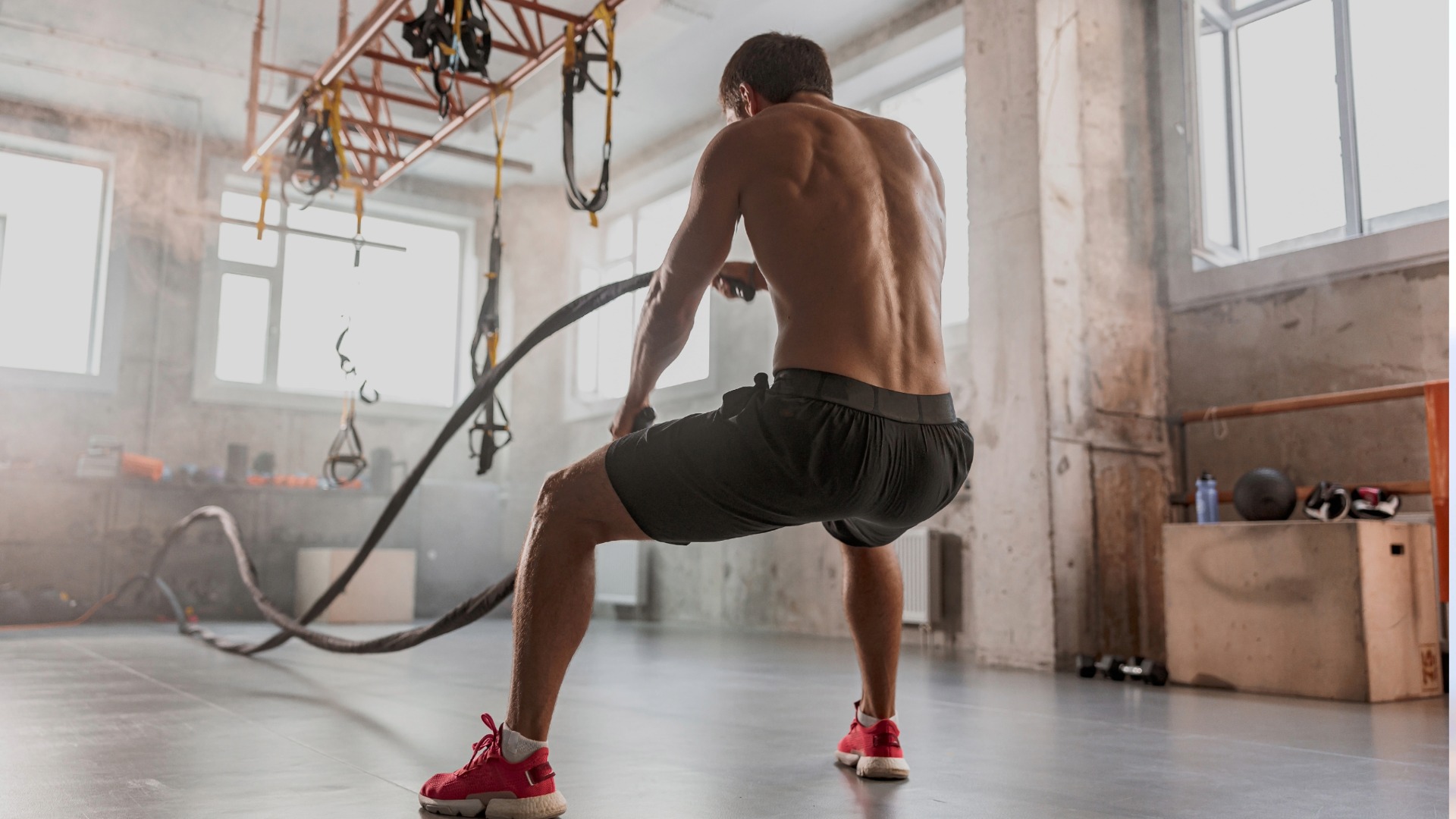 Stamina and vitality, A Man exercising with rope